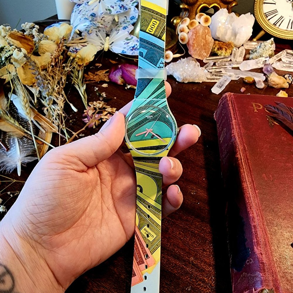 Rare Vintage Swatch Money Honey Monopoly theme Watch